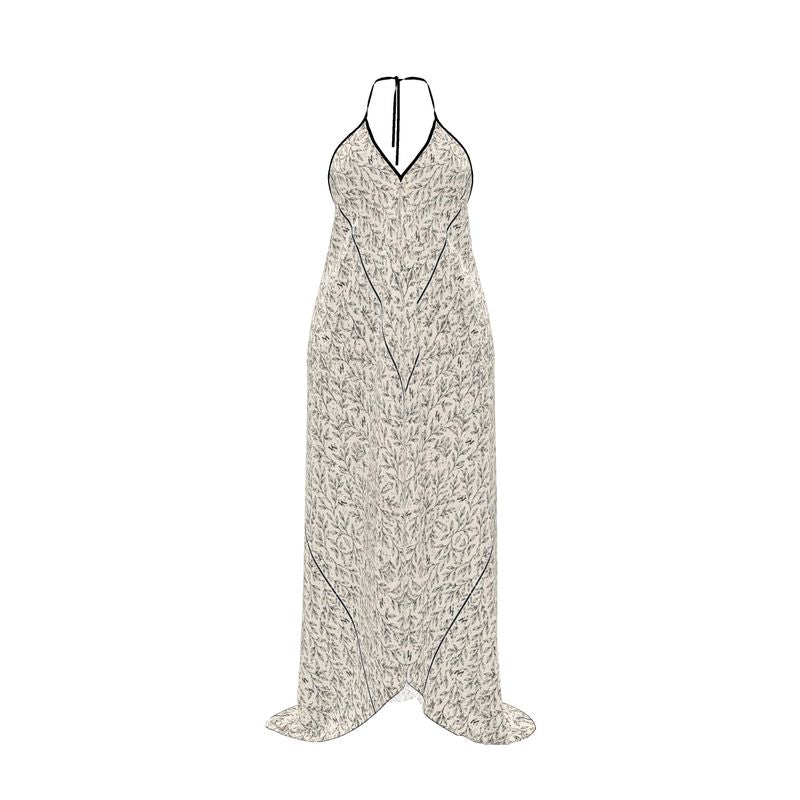 Halterneck backless dress